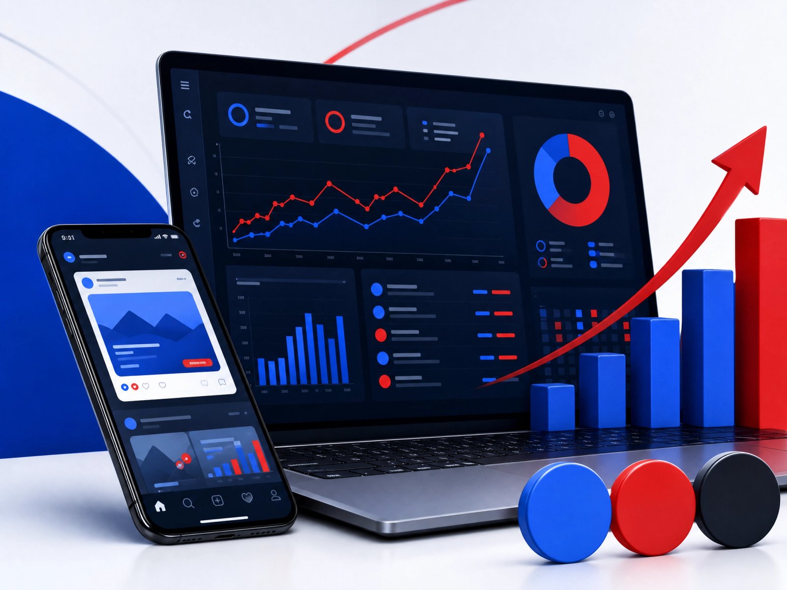 Meta and Google Ads campaign visual
